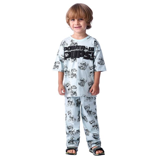 Paw Patrol - 2pc-Set - Boy Short Sleeve T-Shirt w/ Pyjama - Grey