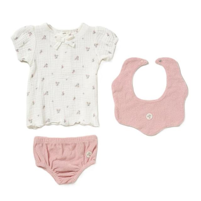 Rock A Bye Baby - 3pc-Set - Baby Girl T-Shirt, Brief w/ Bib