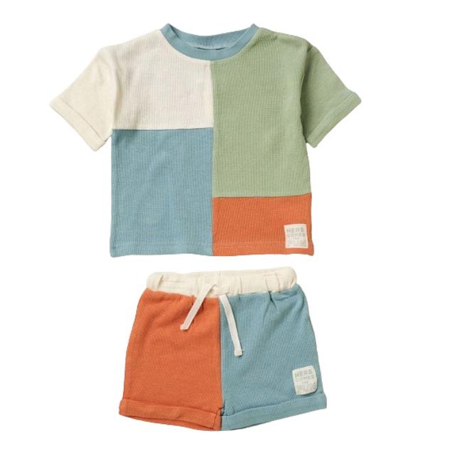 Lily & Jack - 2pc-Set - Baby Boy Colorblocked T-Shirt w/ Shorts