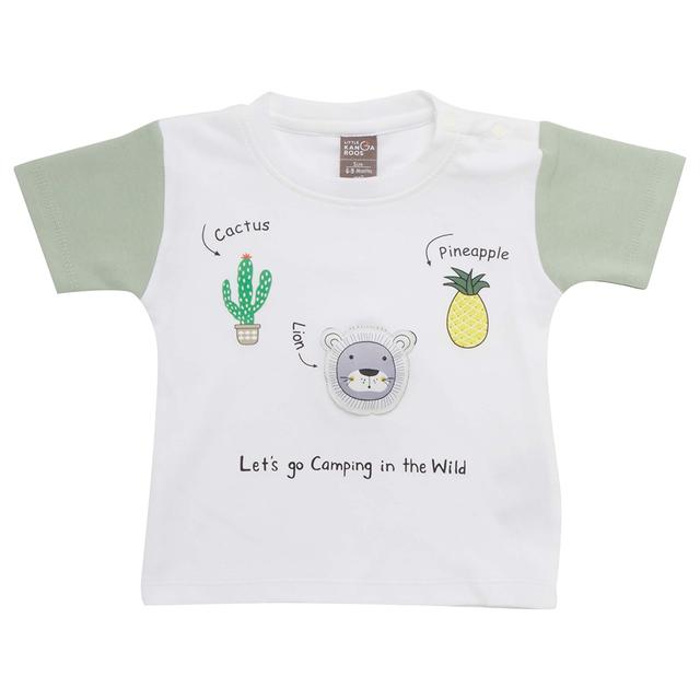 Little Kangaroos - Baby Boy Lets Go Camping T-Shirt - White