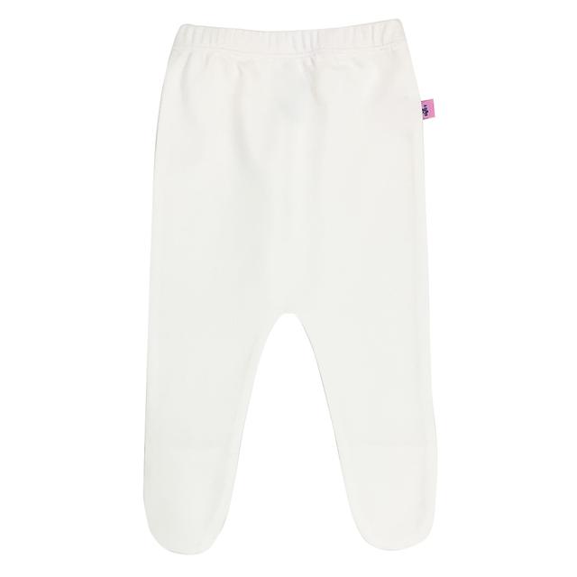 Smart Baby - Unisex Organic Trouser With Feet - White