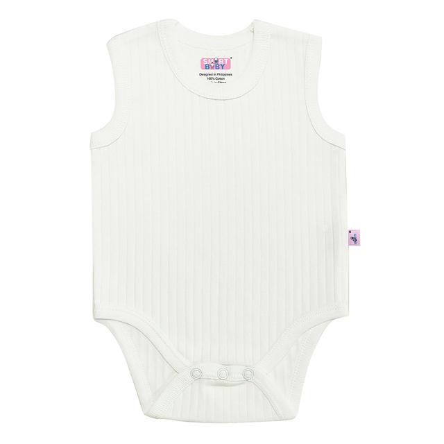 Smart Baby - Baby Boy Sleeveless Bodysuit - White