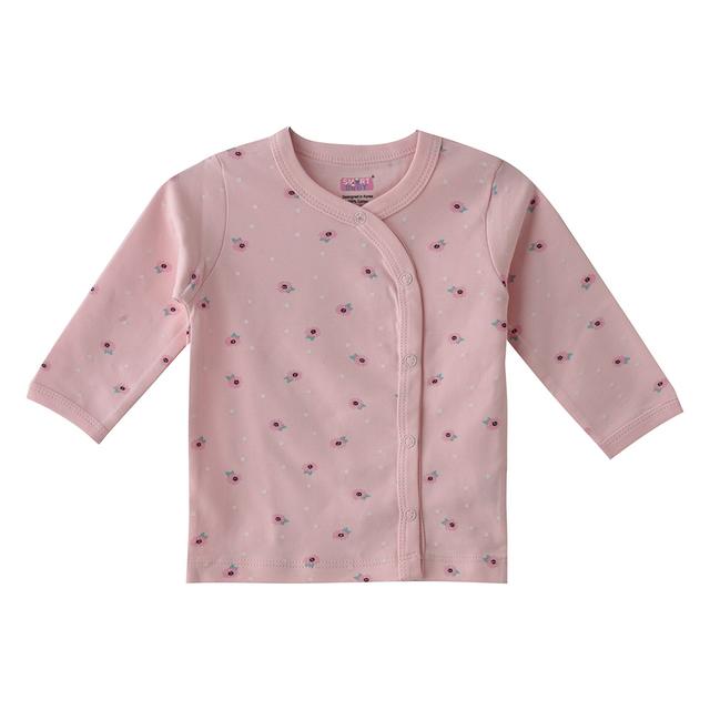 Smart Baby - Baby Girl Full Sleeve Front Open Top - Light Pink