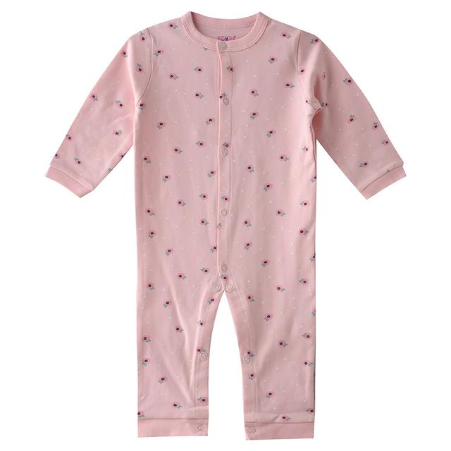 Smart Baby - Openfeet Snap Button Sleepsuit - Light Pink