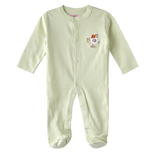 Smart Baby - Baby Boy Closefeet Snap Button Sleepsuit - Green