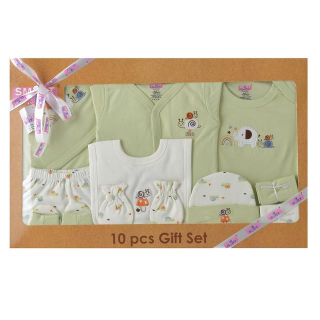 Smart Baby - 10pc-Set - Baby Girl Gift Set - Green