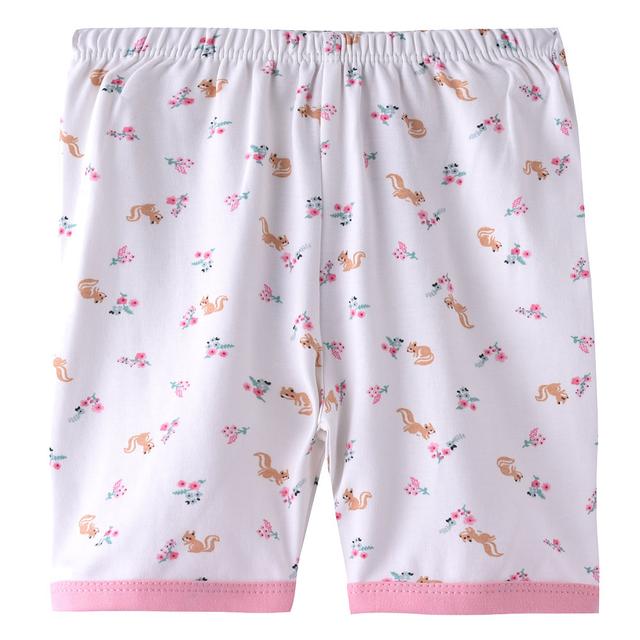 Smart Baby - Baby Girl Printed Shorts - White