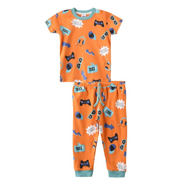 Smart Baby - 2pc-Set - Baby Boy Half Sleeve And Pants - Orange