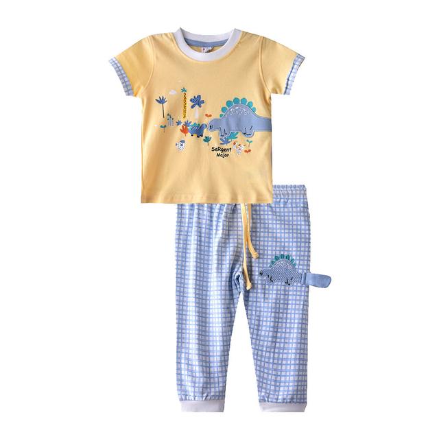 Smart Baby - 2pc-Set - Baby Boy T-shirt And Pants - Lemon/White