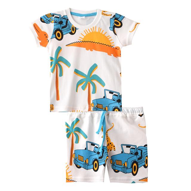 Smart Baby - 2pc-Set - Baby Boy T-Shirt And Bermuda - White