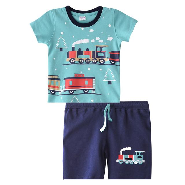 Smart Baby - 2pc-Set - Baby Boy Half Sleeve T-shirt And Bermuda - Green