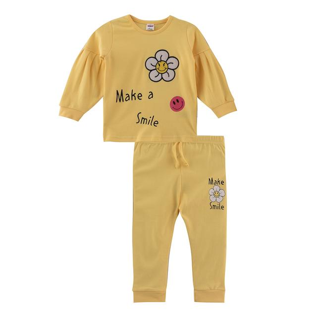 Smart Baby - 2pc-Set - Full Sleeve T-Shirt w/ Pants - Yellow