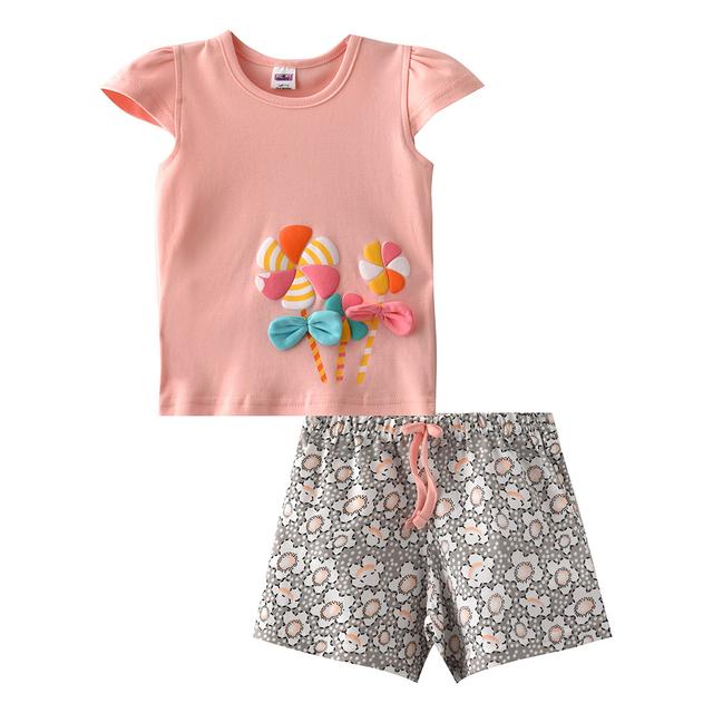 Smart Baby - 2pc-Set - Cap Sleeve T-Shirt w/ Bermuda Shorts - Pink