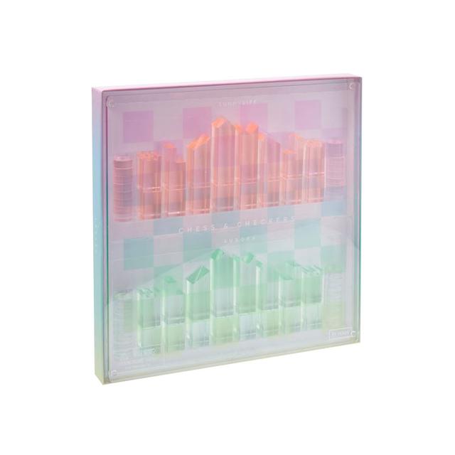 Sunnylife - Lucite Chess & Checkers - Aurora