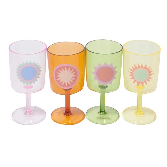 Sunnylife - Poolside Wine Glass - Rio Sun - Pack of 4