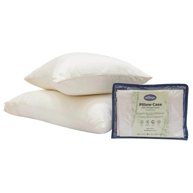 Silentnight - Bamboo Pillow Case - Cream - 2pcs