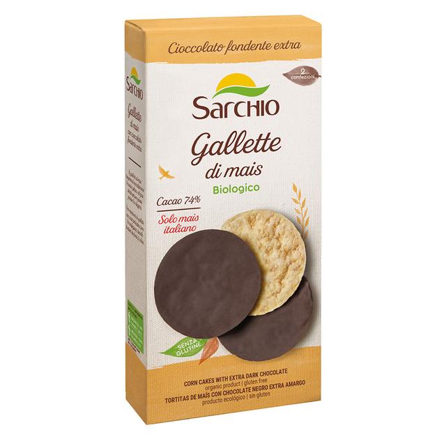 Sarchio - Corn Cakes With Dark Chocolate - 95g