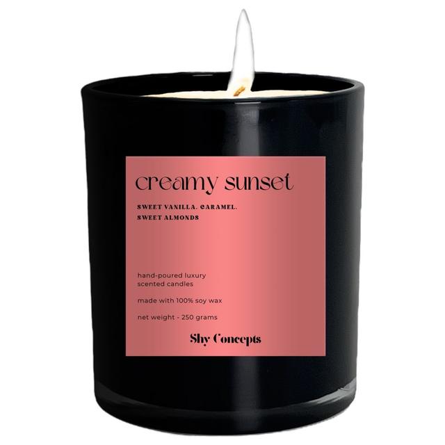 Shy Concepts - Luxury Scented Candle - Creamy Sunset - Black