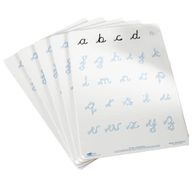 TTS - A4 Cursive Letter Formation Dry Wipe Board - Pack of 5