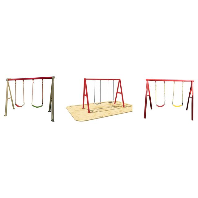 Megastar - Twin Swings Metal Play Set 1pc - 200cm - Color May Vary