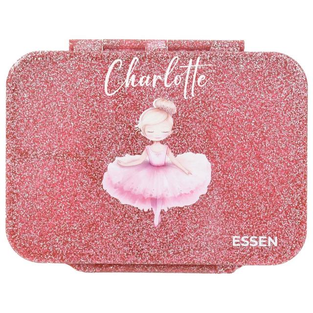 Essen - Personalized Tritan Bento Lunch Box - Pink Ballerina