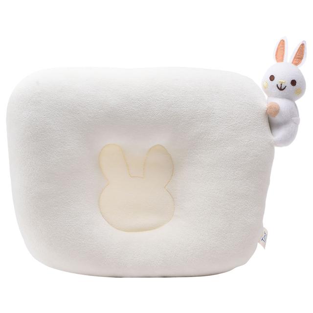 Tiny Hug - Newborn Soft And Breathable Baby Bunny Flat Pillow - Ivory