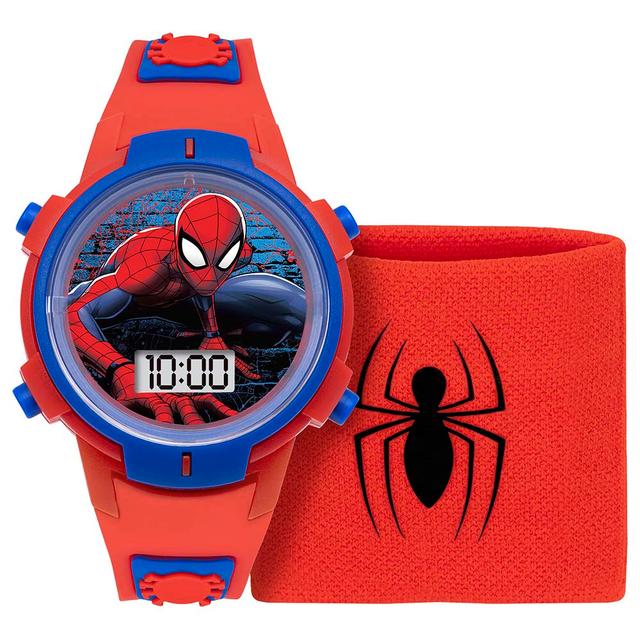 Disney - Spiderman Digital Watch With Wristband - 2 Pcs