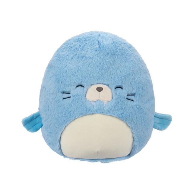 Squishmallows - Harvey Walrus Fuzzamallow Plush Toy - Blue - 12-Inch