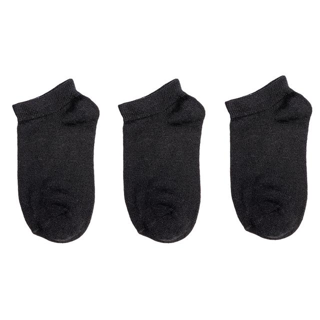 Genius - 3pc-Set - Boy's Trainer Socks - Black