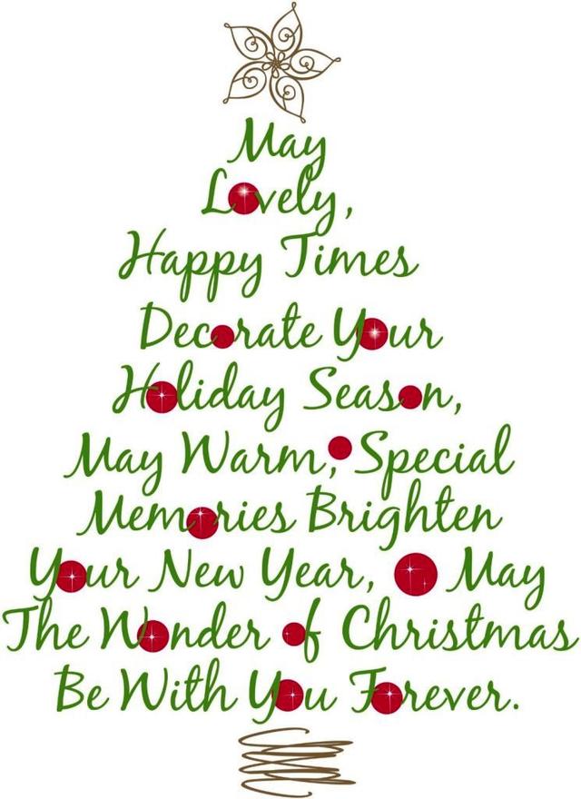 Room Mates Christmas Tree Quote Giant Wall Decal