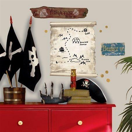 Room Mates Pirates Map Dry Erase