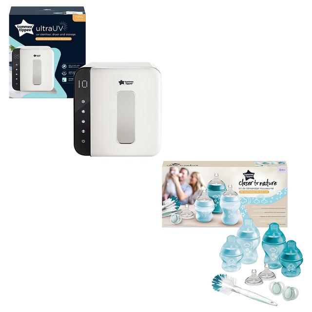 Tommee Tippee - 3-in-1 UV Sterilizer w/ Baby Bottle Starter Kit