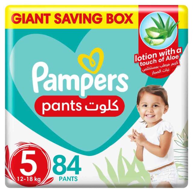 Pampers - Baby-Dry Pants Diapers, Size 5, 12-18kg, Giant Box, 84 Count