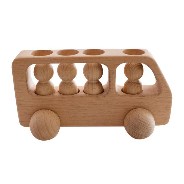 The Rolling Cart - Wooden Bus Toy