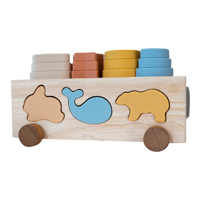 The Rolling Cart - Multifunctional Wooden Pairing Puzzle