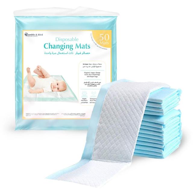 Bumble Bird Disposable Changing Mat 50 pcs - Blue