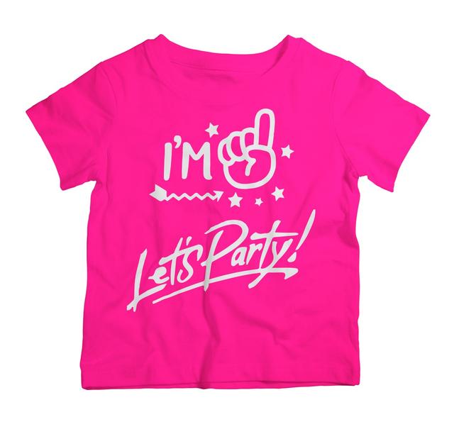 Twinkle Hands - Birthday T-Shirt I am One Lets Party - Pink