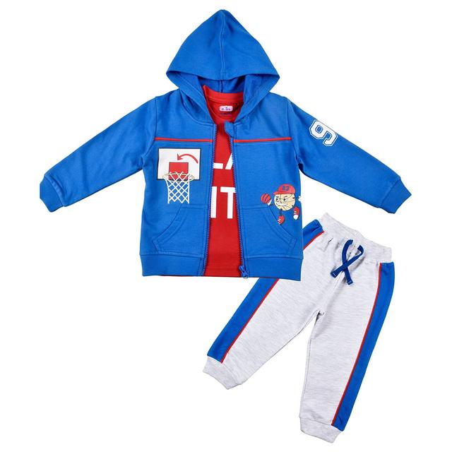 Smart Baby - 3pc-Set - Baby Boy T-Shirt, Jacket And Joggers