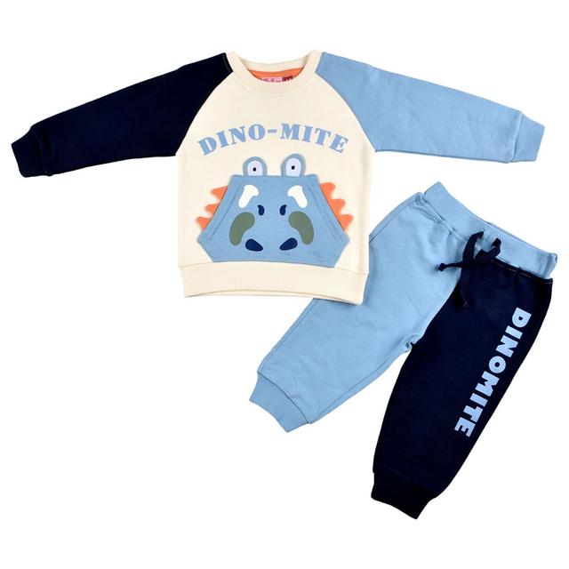 Smart Baby - 2pc-Set - Baby Boy Round Neck Sweatshirt And Joggers