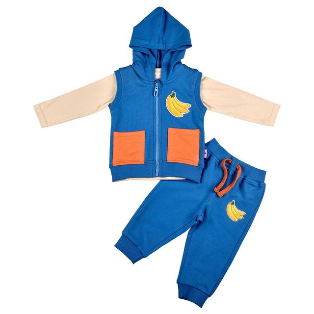 Smart Baby - 3pc-Set - Baby Boy T-Shirt, Jacket And Joggers - Dark Blue