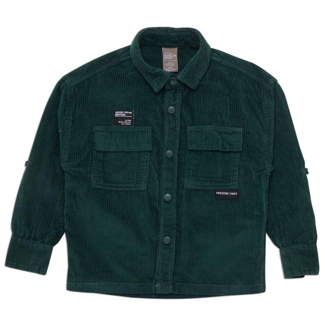 Little Kangaroos - Boy's Full Sleeves Shirt - Green