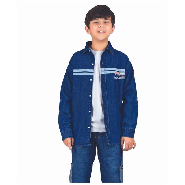 Little Kangaroos - Boy's Denim Shirt - Dark Blue