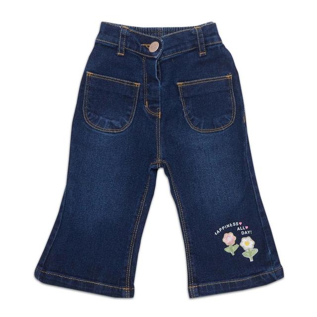 Little Kangaroos - Baby Girl's Flared Jeans - Dark Blue