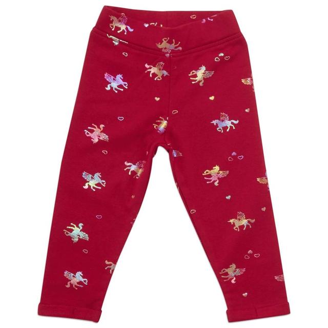 Little Kangaroos - Girl's Printed Leggings - Maroon