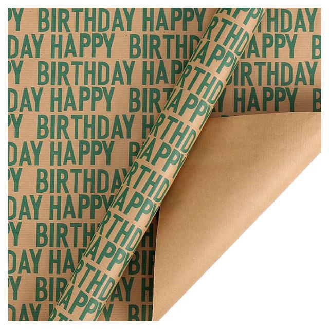 Long Sun - Birthday Kraft Wrapping Paper - 6pcs