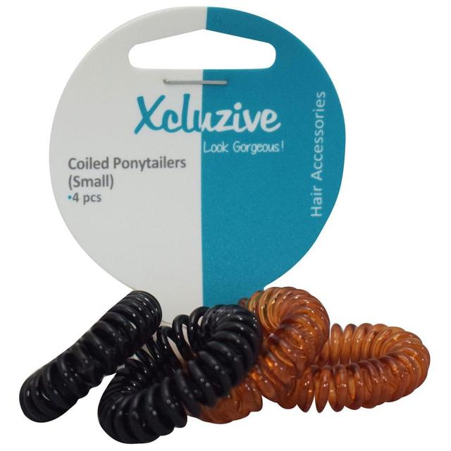 Xcluzive - 4-Coiled Ponytailers - Small