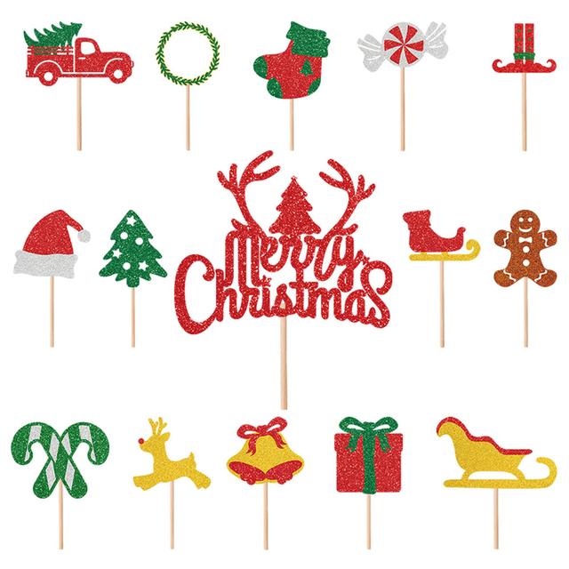 Highland - Merry Christmas Acrylic Cake Topper - 15pcs