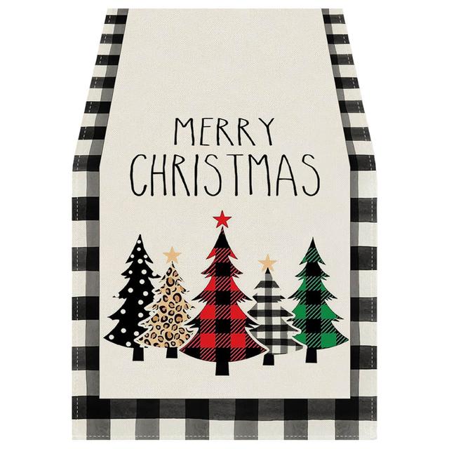 Highland - Merry Christmas Tree Themed Table Runner - 33 x 178 cm