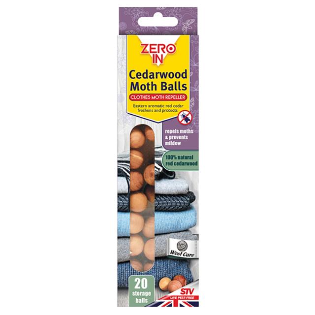 STV - Cedarwood Moth Repellent Ball - 20-Pack