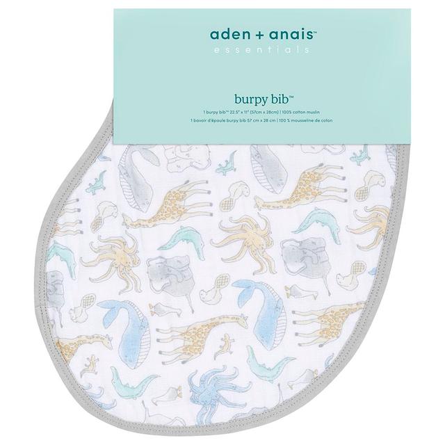 Aden + Anais - Essentials Cotton Baby Burpy Bib - Natural History